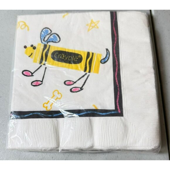 1988 Crayola Critters Dog Napkins By Hallmark 16 Count 13.5 In X 13.375 In - Picture 1 of 8